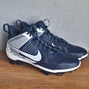 Nike Force Savage Pro 3 Football Cleats Men’s 15 Navy Blue Molded Shoes Athletic